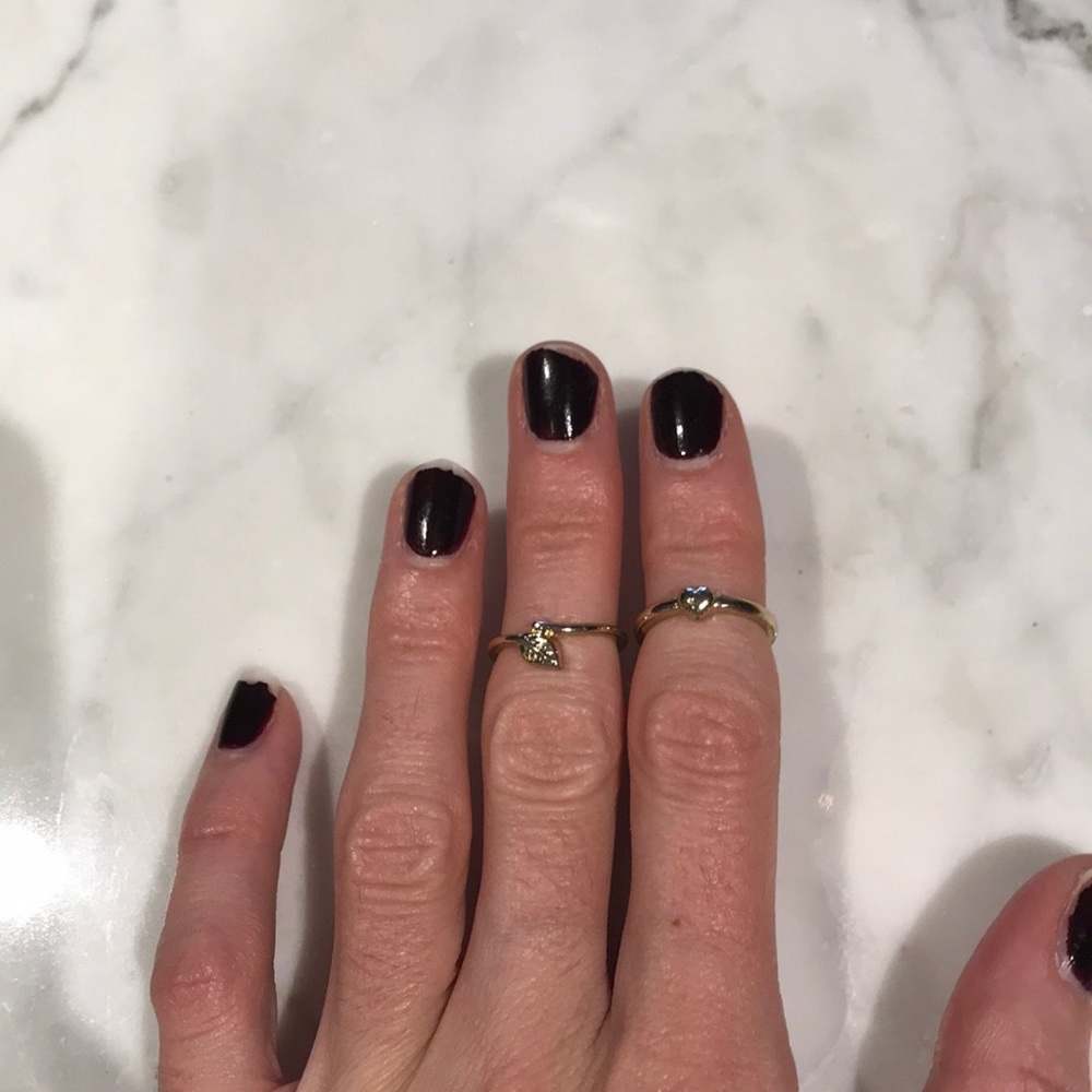 Set of 2 Gold Stacking Rings